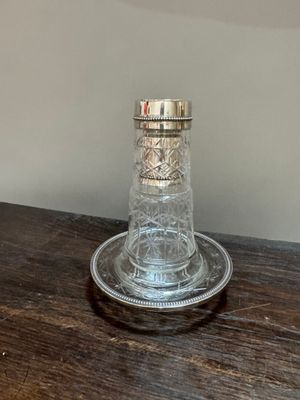 service de nuit en cristal et argent minerve. - Photo 1