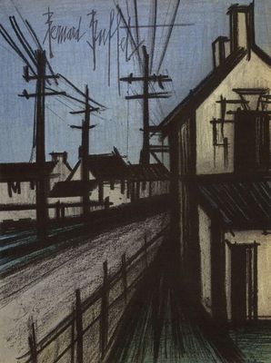 Bernard Buffet (1928-1999) - Le Village, 1967, lithographie …