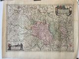 une vieille carte de l'Allemagne sur fond blanc