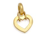 un pendentif en forme de cœur doré sur fond blanc