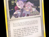 La carte Pokémon représente une femme et un chat.