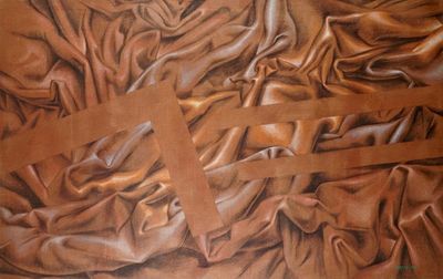 Jacques JOOS (1945-2021), "Drapé orange", 1990, technique mi…