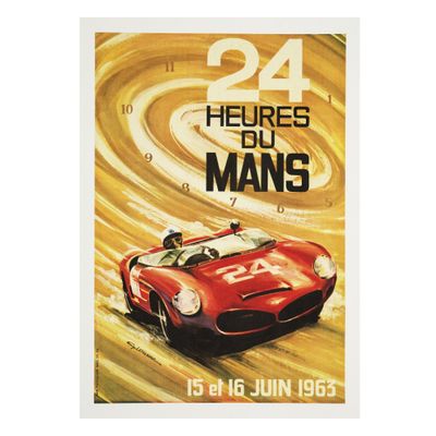 une affiche pour la course « Les 24 heures de l'homme »