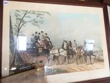 a picture of a horse drawn carriage with people on it