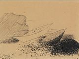une image représentant un dessin d'un bateau sur l'eau