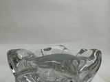 an image of a clear glass bowl on a white surface