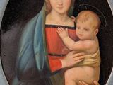 an image of a painting of a woman holding a baby