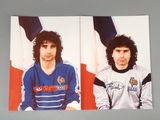 two pictures of a man with long hair and a man with long curly hair