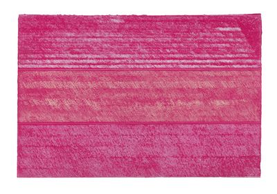 a close up of a pink rug on a white background
