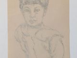 drawing of a woman holding a baby in her arms