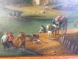 une peinture sur le mur d'un bâtiment avec des personnes dessus