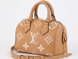 louis vuitton mini speedy bag in tan