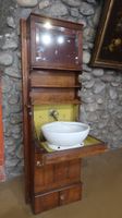 Meuble de toilette de marine fin XIXe, en bois naturel, 171x… (photo 3)