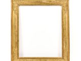 a gold frame with a white background