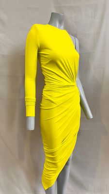 a yellow dress on a mannequin mannequin mannequin mannequin mannequin mann