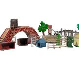 beaucoup de petits jouets posés sur une surface blanche