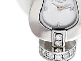 a close up of a wrist watch with diamonds on it
