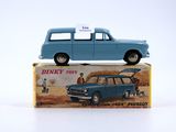 a blue toy car sitting on top of a box