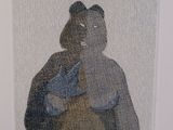 an image of a drawing of a man holding a baby