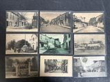 plusieurs vieilles photographies en noir et blanc représentant des bâtiments anciens et des voitures