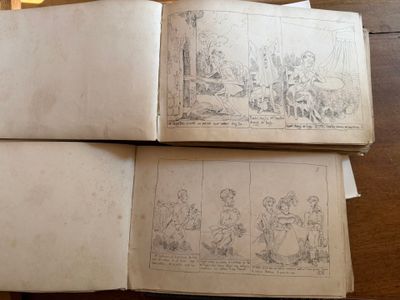 Deux recueils de planches humoristiques, XIXème