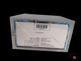 a clear box with a label on it that says dental care