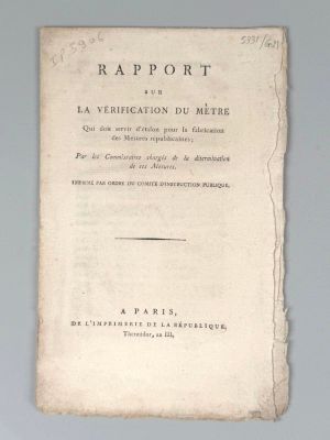 la couverture d'un livre portant le titre « Rapport », écrit en français