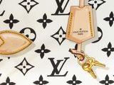 louis vuitton white monogram canvas and leather handbag with gold hardware