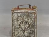 a small metal box with a skull and crossbone design on it