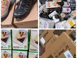 many different pictures of shoes and other items in a store