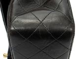 chanel black quilted lambskin double flap bag
