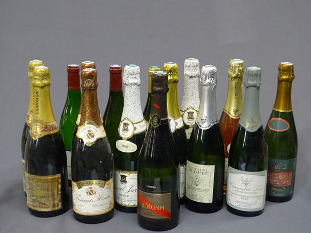 CHAMPAGNE :  GH MUMM, 1 bouteille de brut 2009 ; François HENIN, ...