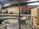 an image of a table in a warehouse with a tree on it