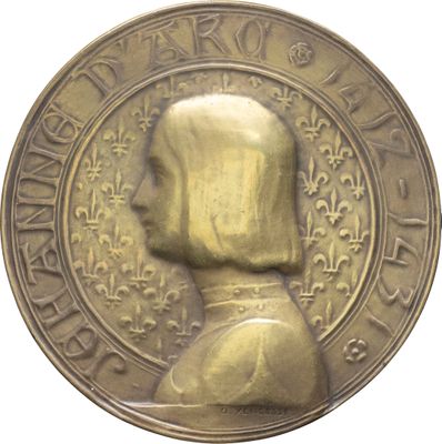 une image représentant une médaille d'or sur laquelle figure le portrait d'une femme
