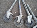 four wheels that are sitting on the ground