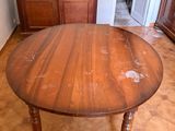 an image of a wooden table in a kitchen