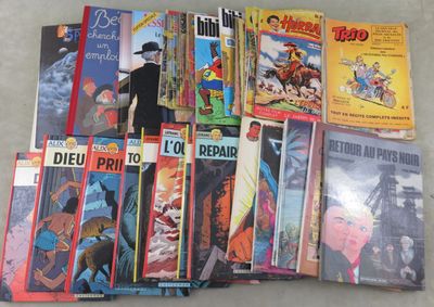 beaucoup de bandes dessinées sur la table