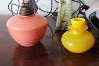 lot de verreries dont lampe champignon Haut : 27cm, vase à d… (photo 3)