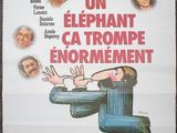 french movie poster for the film un elephanti catrompe enormement
