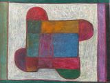 an image of a painting of a teddy bear made out of colored squares