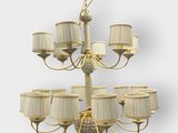an image of a chandelier with eight lamps and a chandelier shade