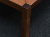 a coffee table with a picture of a train on it