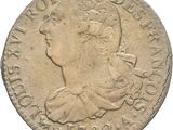 a close up of a coin with a woman ' s head on it