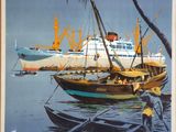 une image représentant une affiche faisant la promotion d'un bateau de croisière sur l'eau