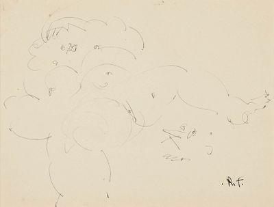 une image représentant le dessin d'une femme allongée sur le dos