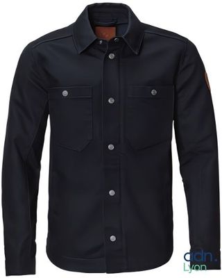 une veste noire avec des boutons et des boutons sur la poitrine