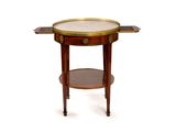 an image of a small table with a tray on top of it