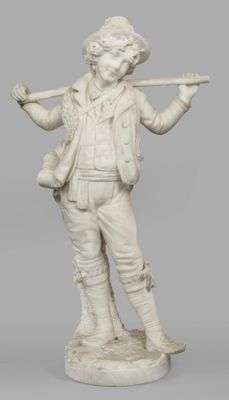 une image représentant une statue d'un homme tenant un bâton