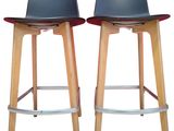 pair of mid century modern bar stools