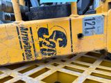 a close up view of a fork attachment on a construction vehicle